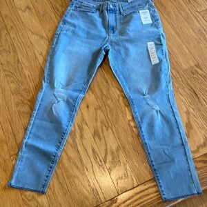Denizen high rise skinny jeans light wash 12 short nwt